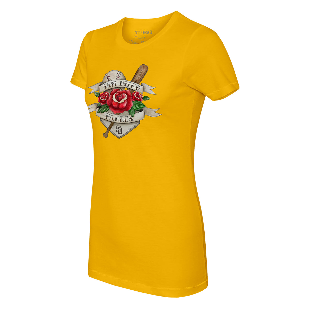 San Diego Padres Tattoo Rose Tee Shirt