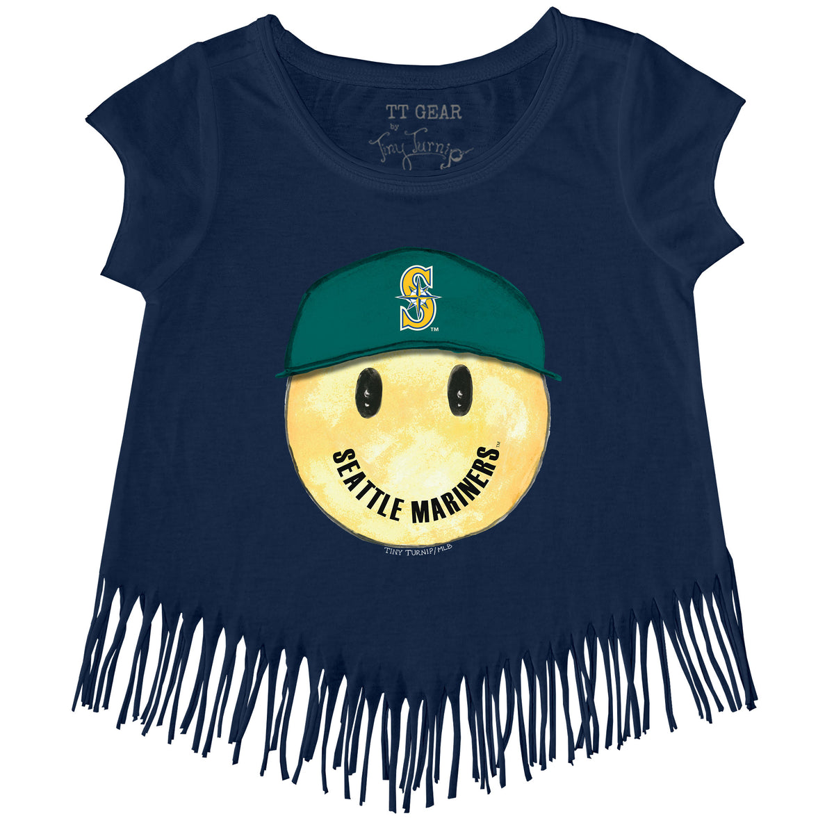 Seattle Mariners Smiley Fringe Tee