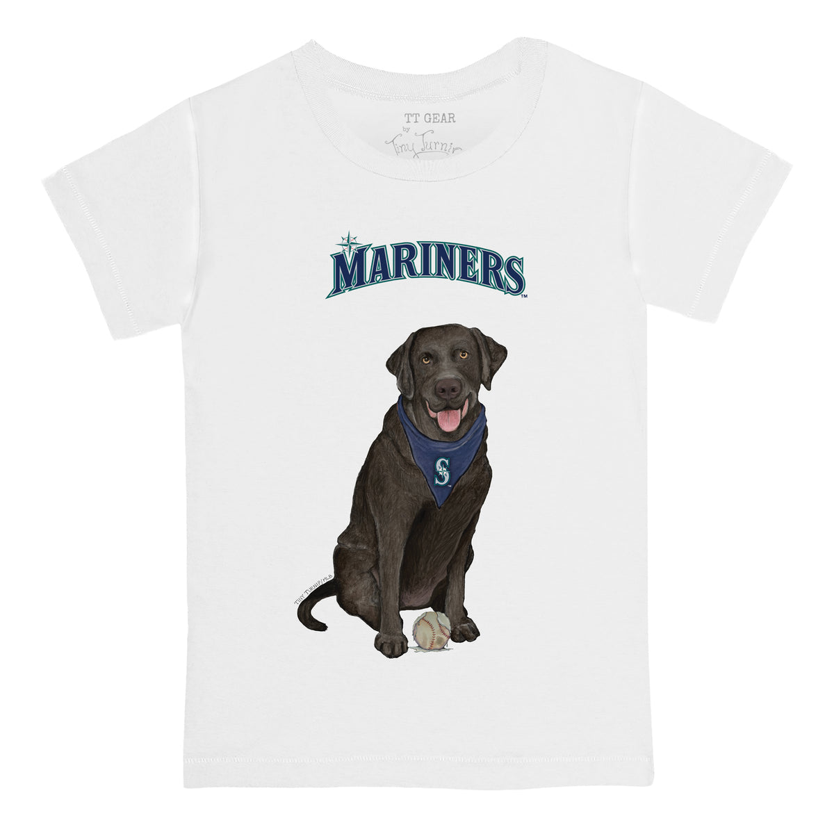 Seattle Mariners Black Labrador Retriever Tee Shirt