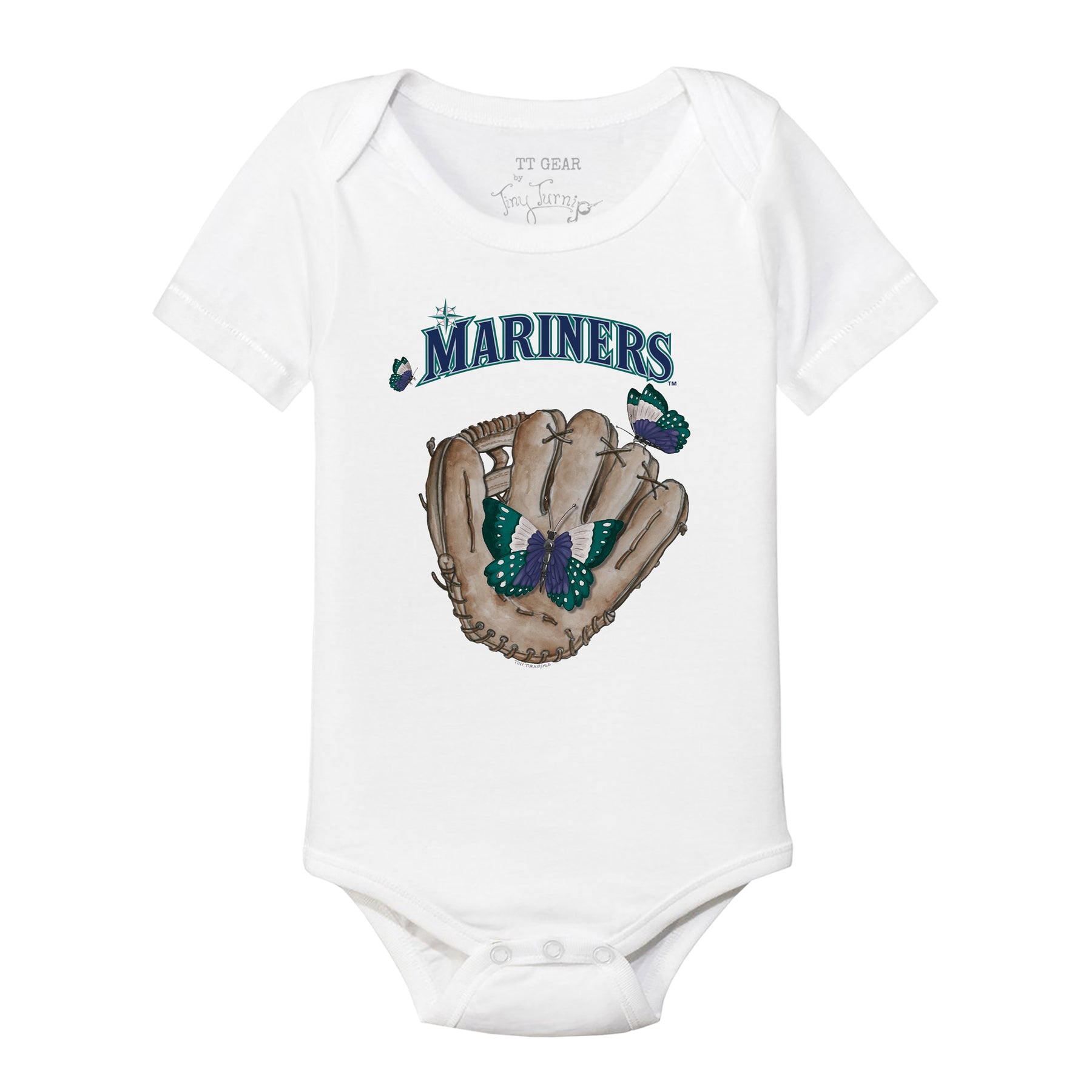 Seattle Mariners Butterfly Glove Short Sleeve Snapper