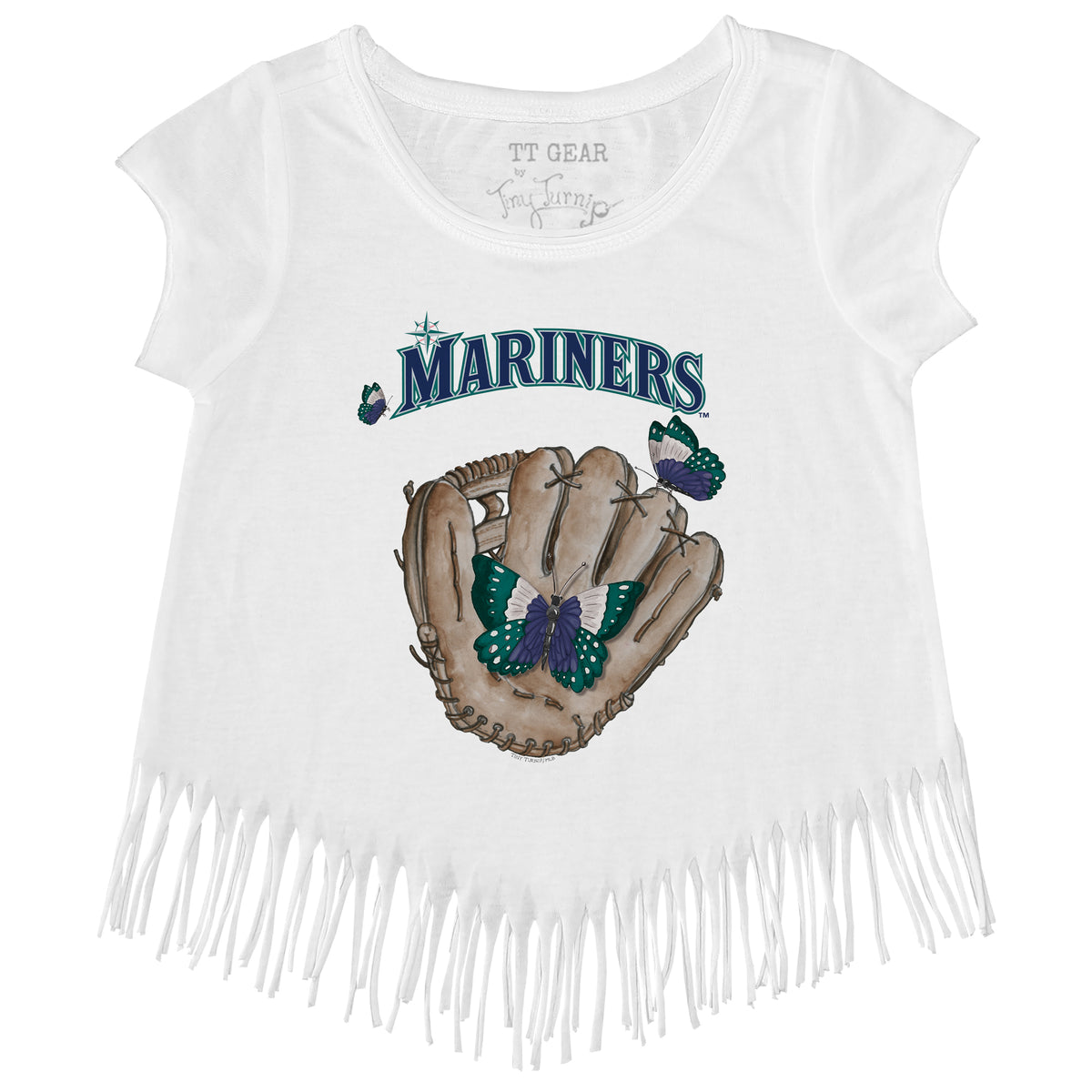 Seattle Mariners Butterfly Glove Fringe Tee
