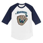 Seattle Mariners Butterfly Glove 3/4 Navy Blue Sleeve Raglan