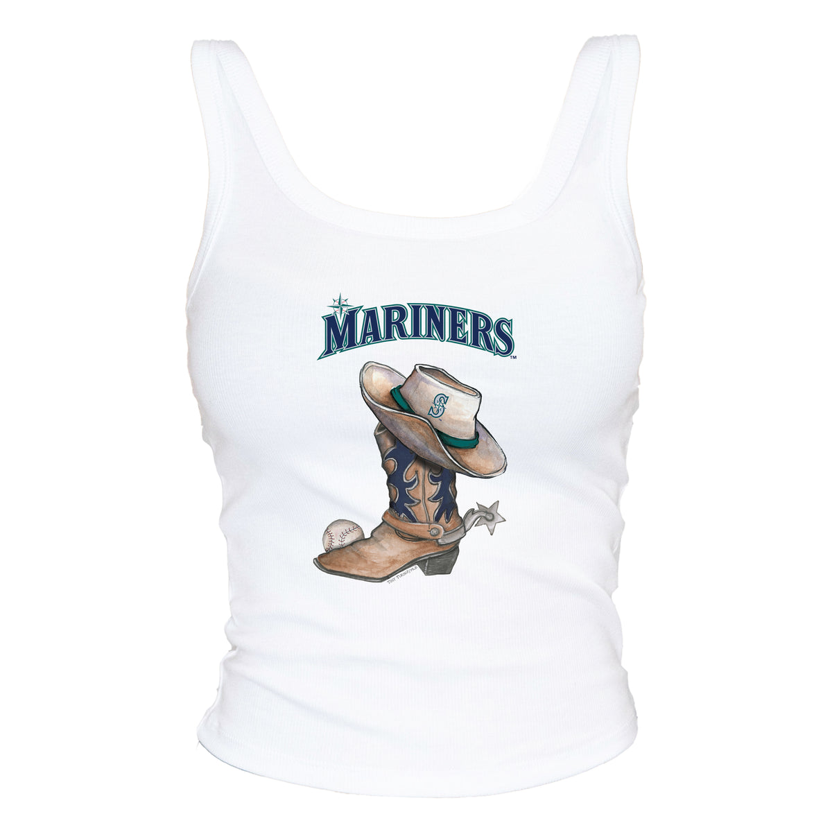 Seattle Mariners Cowboy Boot Ribbed Tank