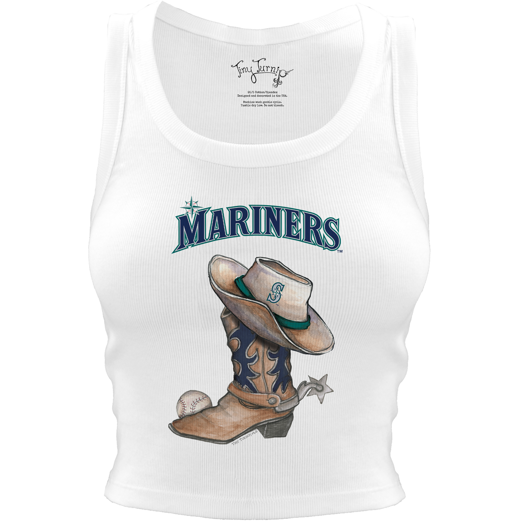 Seattle Mariners Cowboy Boot Crop Tank