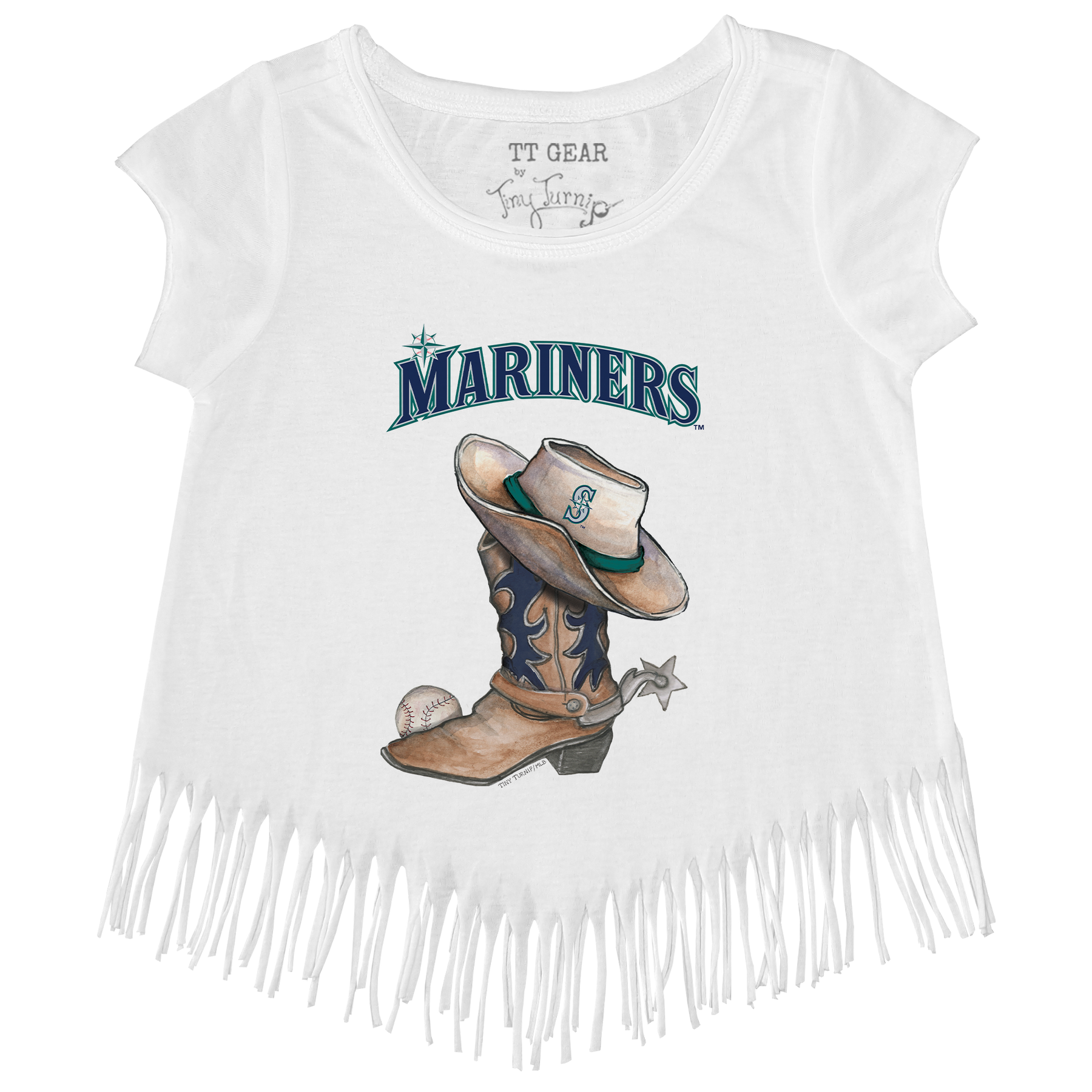 Seattle Mariners Cowboy Boot Fringe Tee