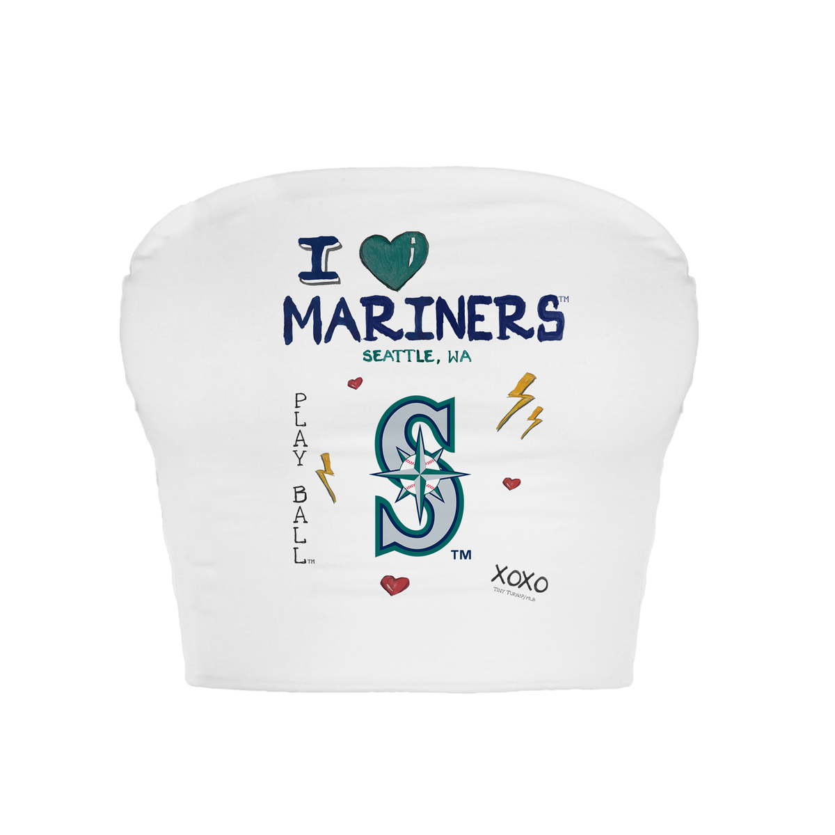 Seattle Mariners I Heart Mariners Crop Tube Top