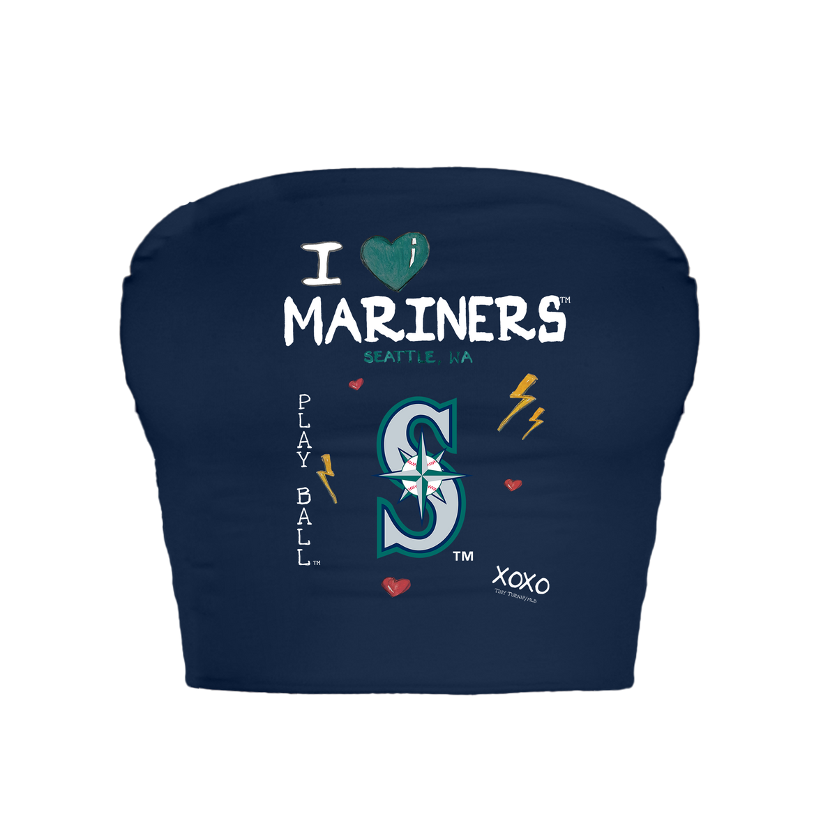 Seattle Mariners I Heart Mariners Crop Tube Top