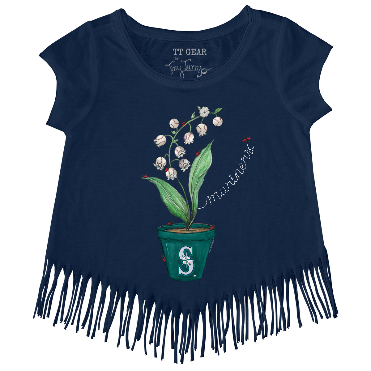 Seattle Mariners Ladybug Fringe Tee
