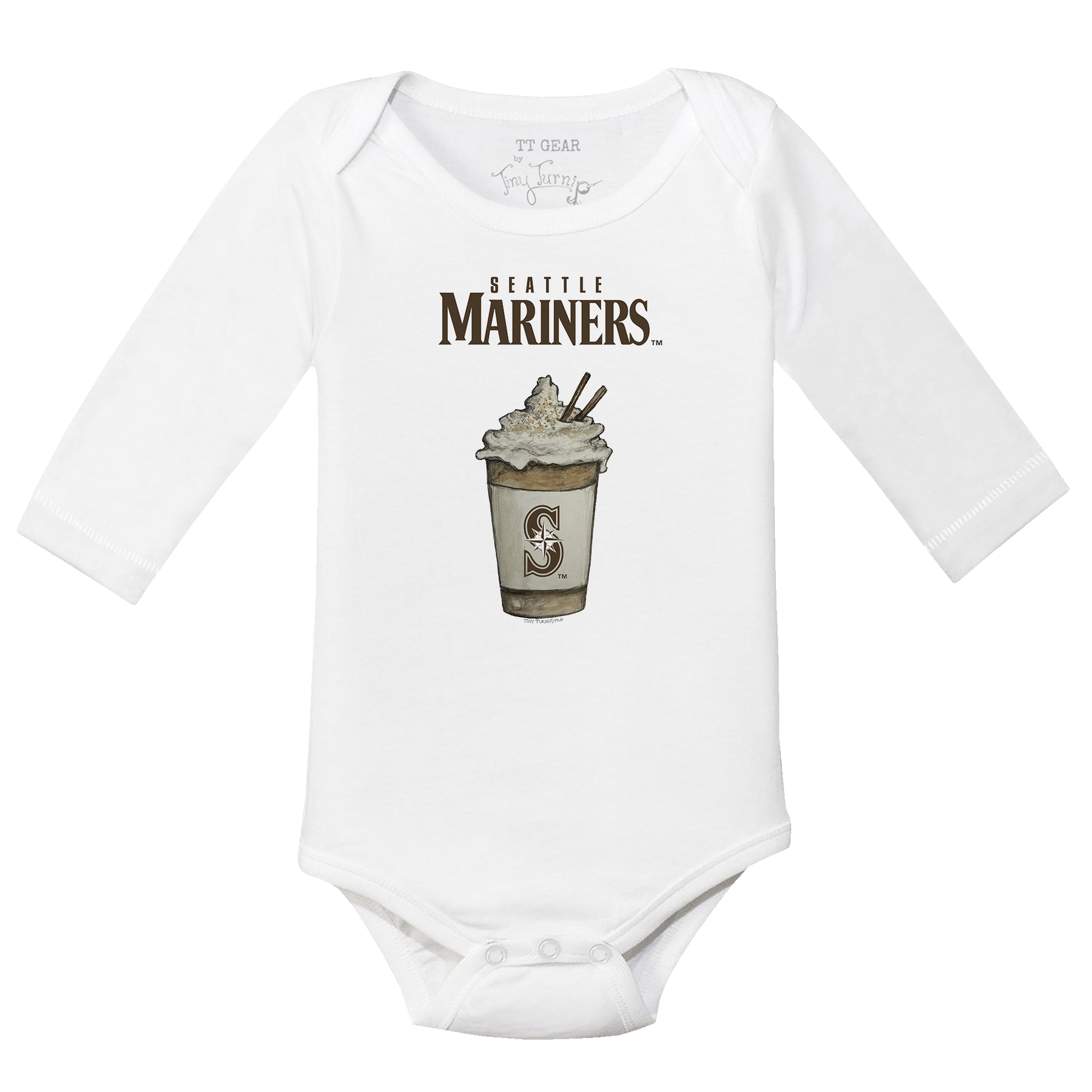 Seattle Mariners Latte Long Sleeve Snapper