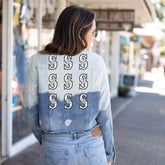 Seattle Mariners Dip-Dyed Khloe Denim Logo Grid