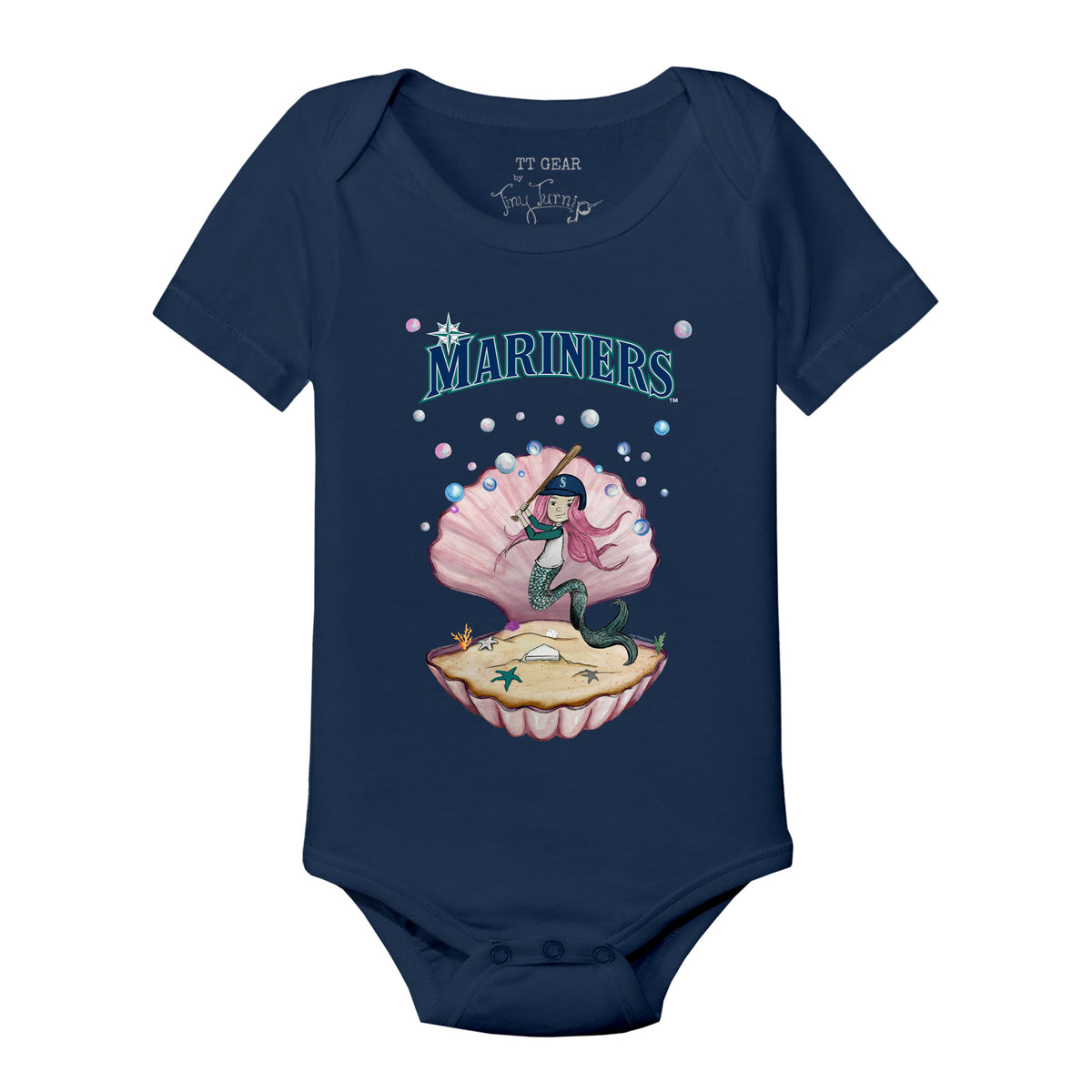 Seattle Mariners Mermaid Short Sleeve Snapper
