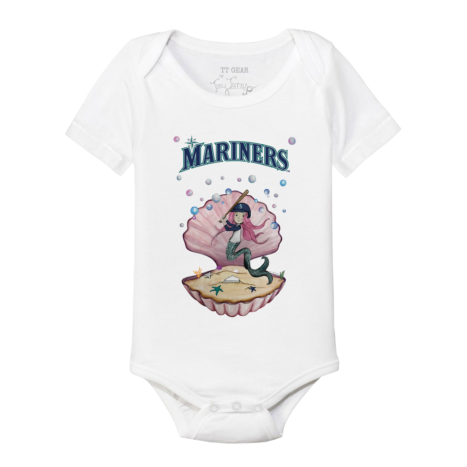 Seattle Mariners Mermaid Short Sleeve Snapper