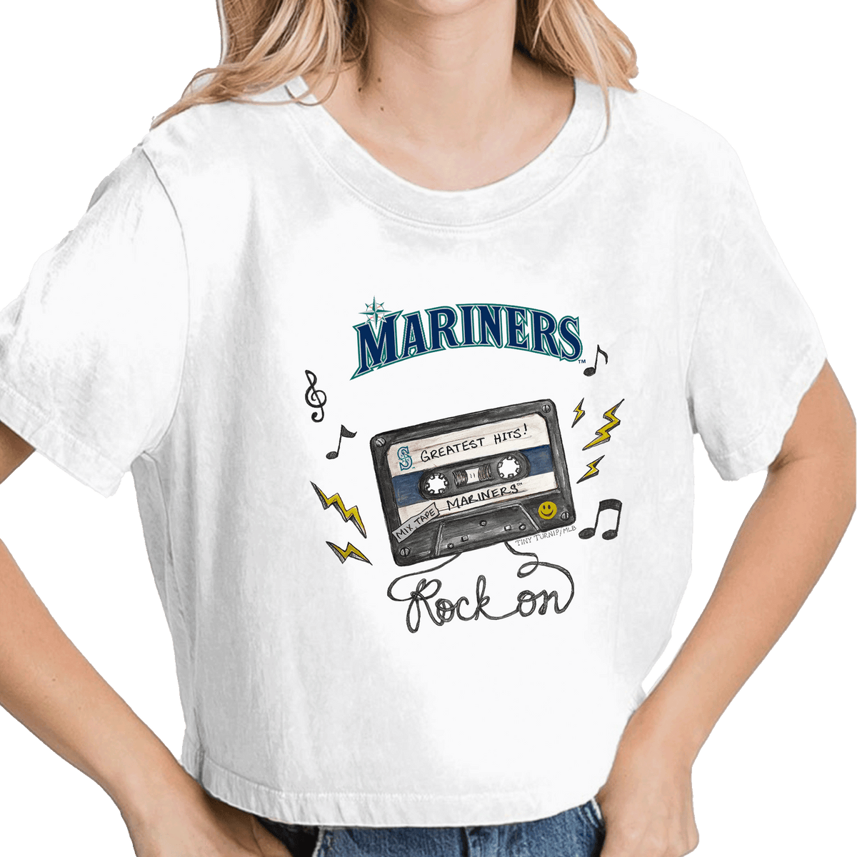 Seattle Mariners Mixtape Vintage Crop Tee