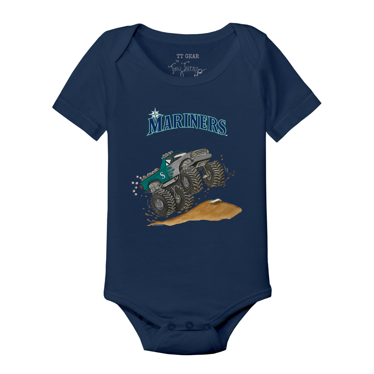 Seattle Mariners Monster Truck Short Sleeve Snapper