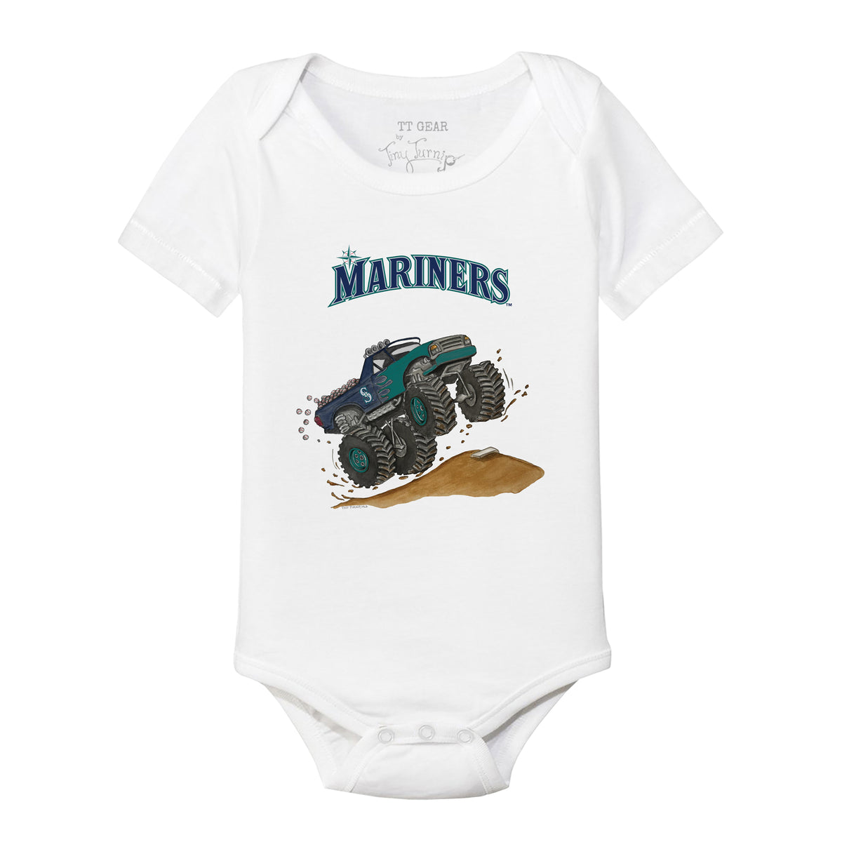 Seattle Mariners Monster Truck Short Sleeve Snapper