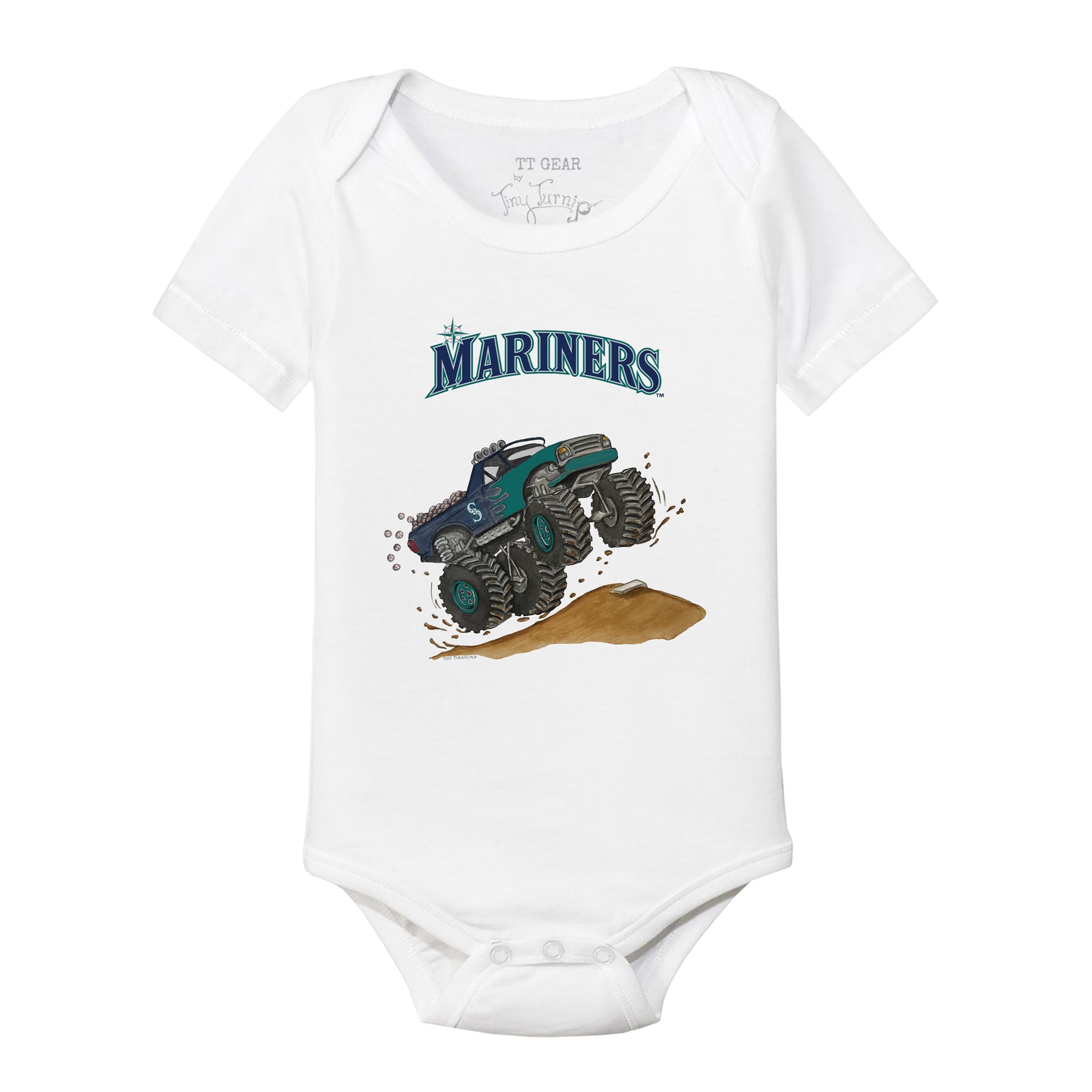 Seattle Mariners Monster Truck Short Sleeve Snapper