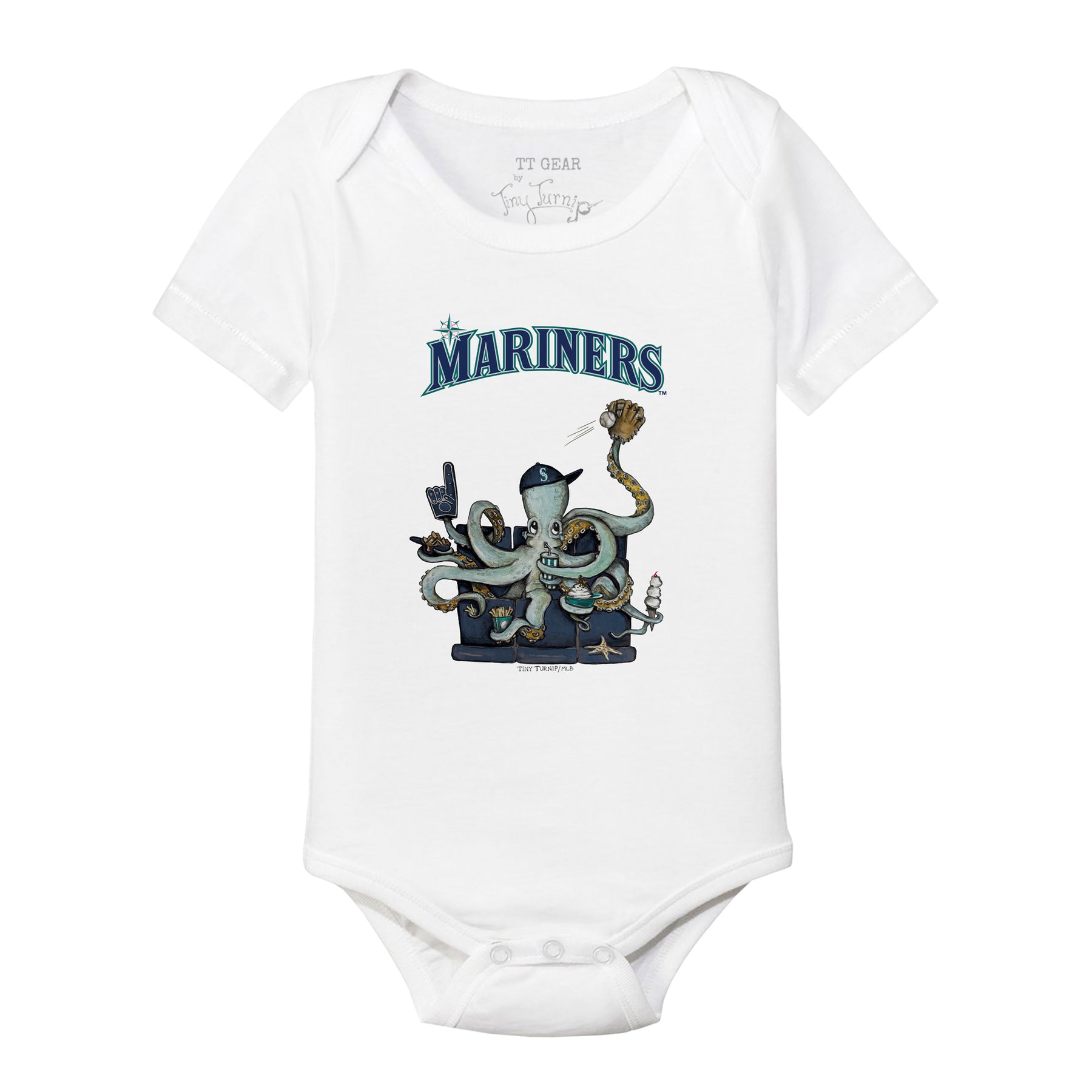 Seattle Mariners Octopus Short Sleeve Snapper