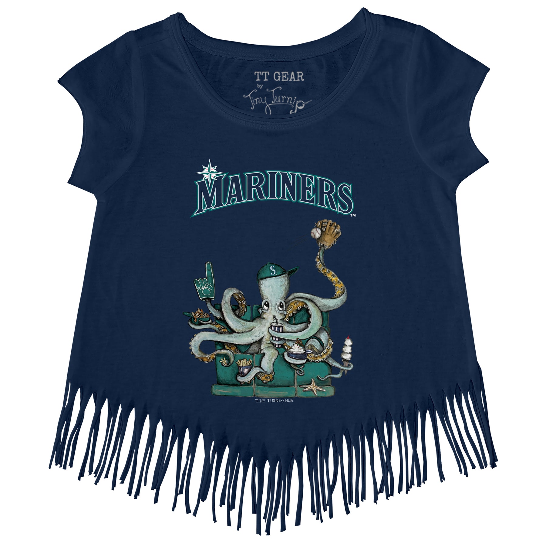 Seattle Mariners Octopus Fringe Tee