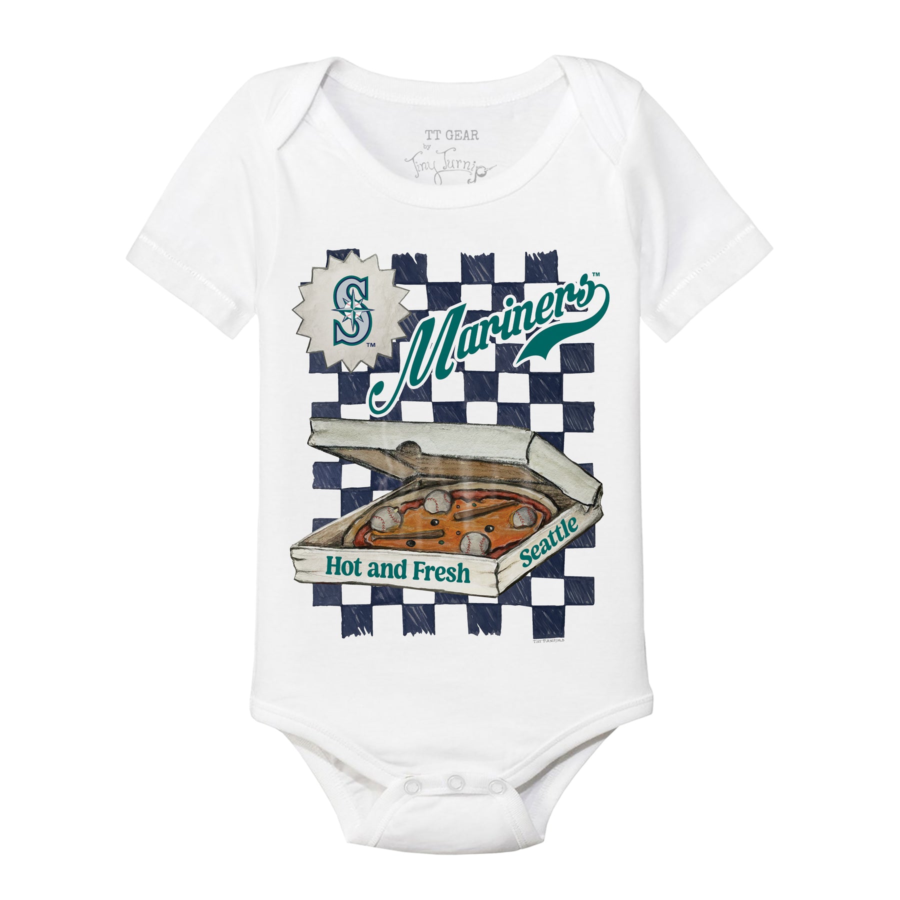 Seattle Mariners Pizza Short Sleeve Snapper