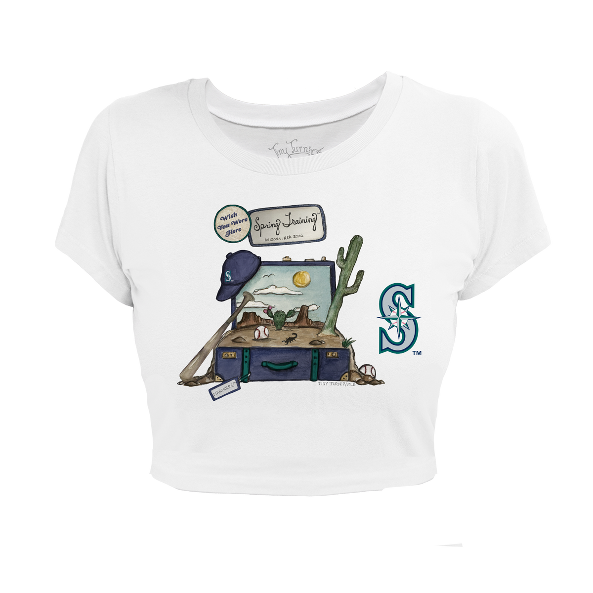 Seattle Mariners Spring Training 2026 Riley Crop Tee