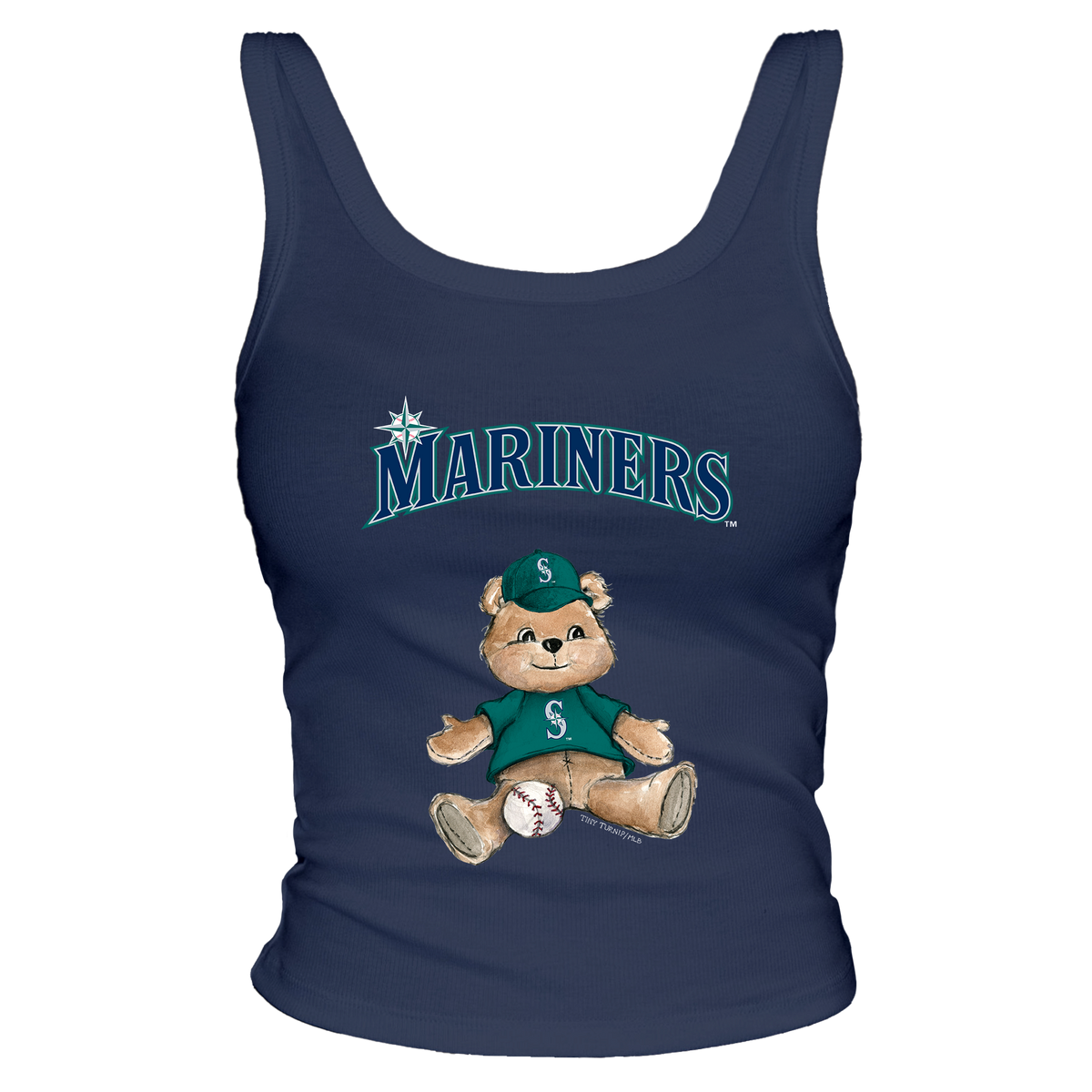 Seattle Mariners Teddy Ribbed Tank - Tiny Turnip