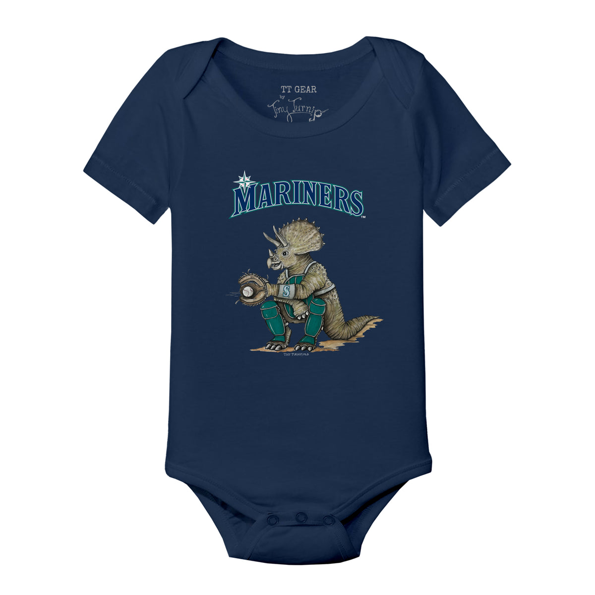 Seattle Mariners Triceratops Short Sleeve Snapper