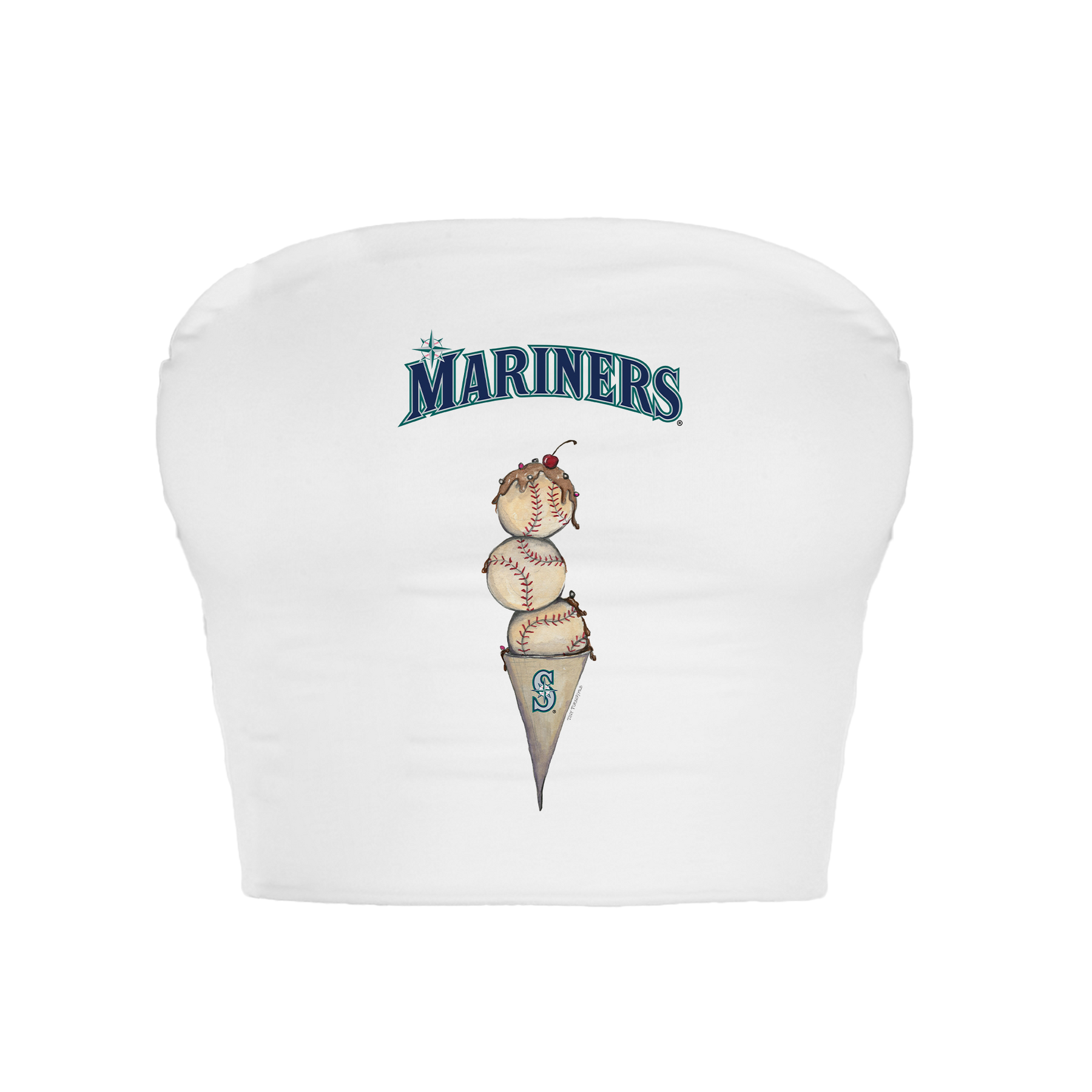 Seattle Mariners Triple Scoop Crop Tube Top