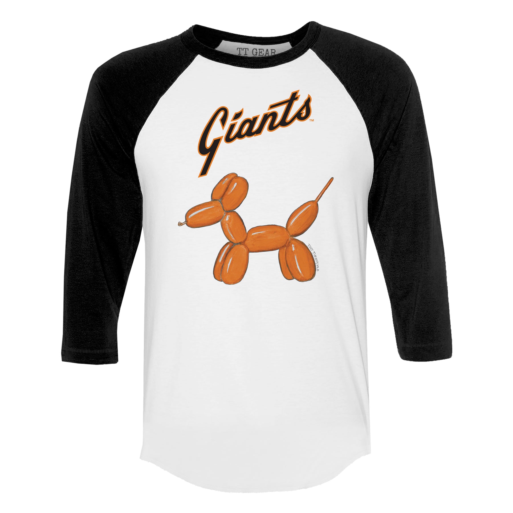 San Francisco Giants Balloon Dog 3/4 Black Sleeve Raglan