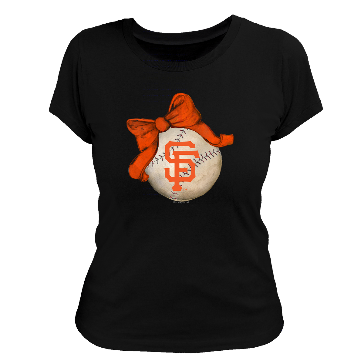 San Francisco Giants Baseball Bow Tee Shirt