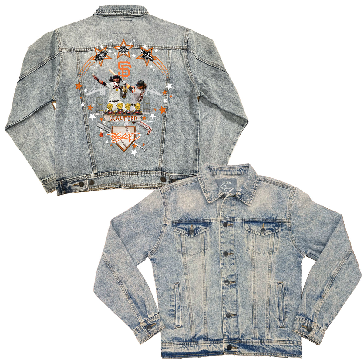 San Francisco Giants Brandon Crawford Day Boyfriend Denim Jacket