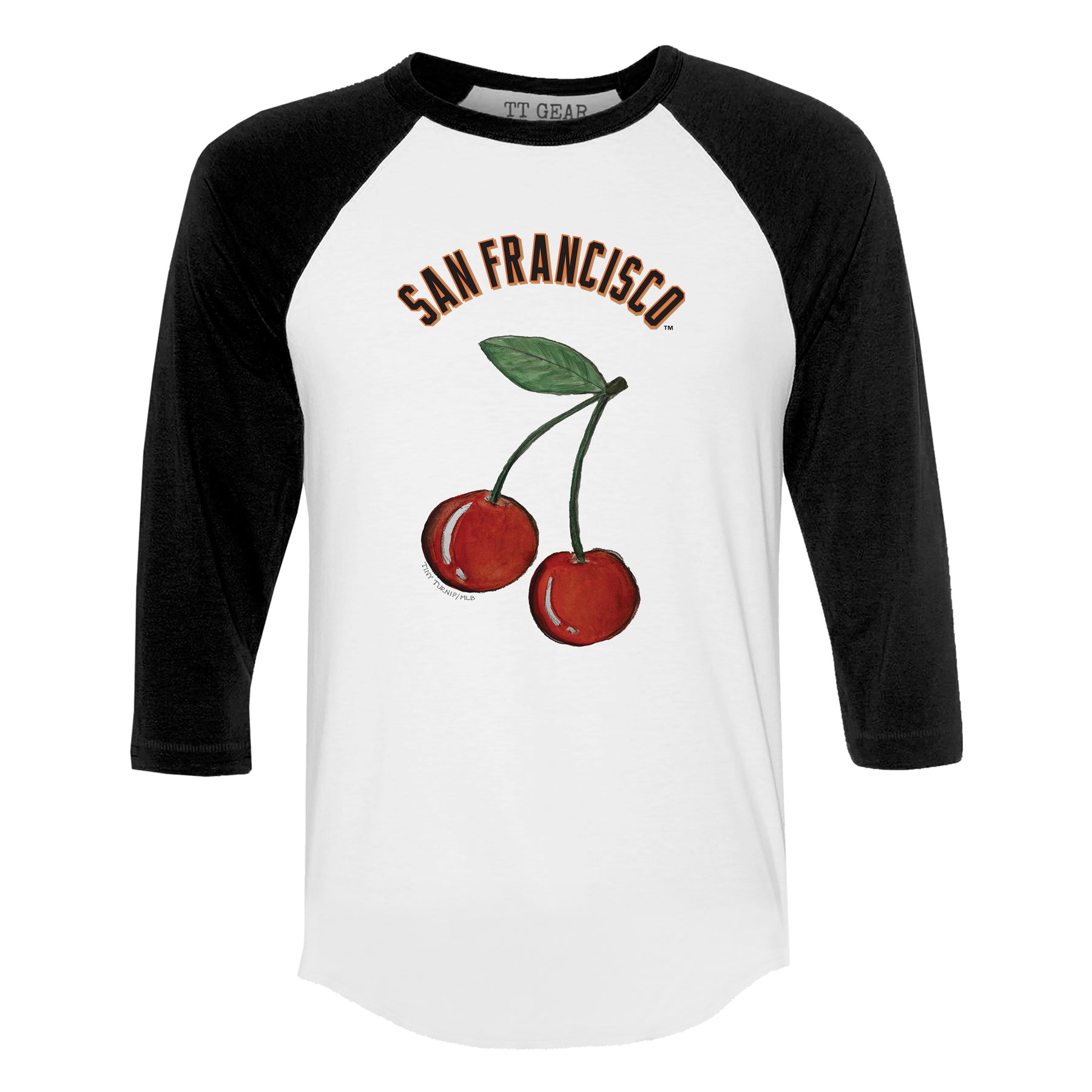 San Francisco Giants Cherry 3/4 Black Sleeve Raglan