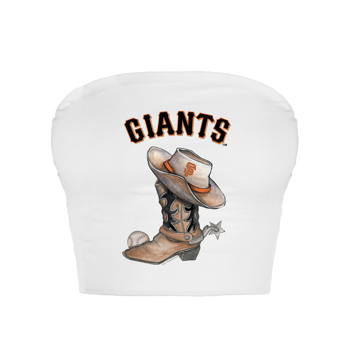 San Francisco Giants Cowboy Boot Crop Tube Top