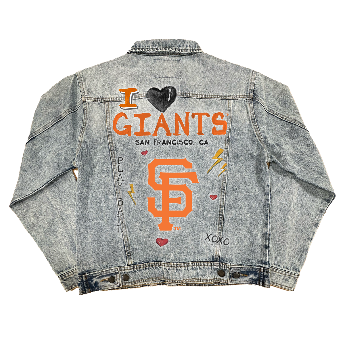 I Heart Giants Boyfriend Denim Jacket - Tiny Turnip
