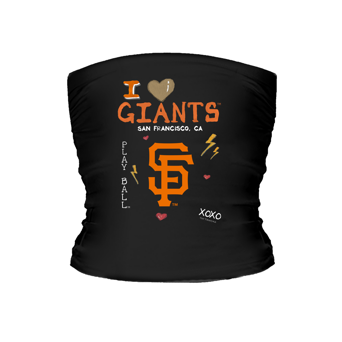 I Heart Giants Tube Top - Tiny Turnip