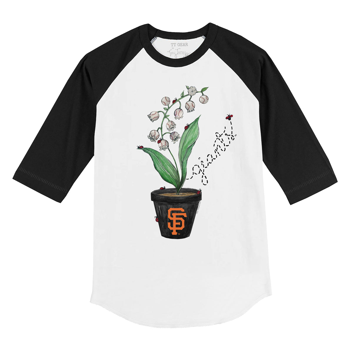 San Francisco Giants Ladybug 3/4 Black Sleeve Raglan