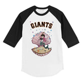 San Francisco Giants Mermaid 3/4 Black Sleeve Raglan