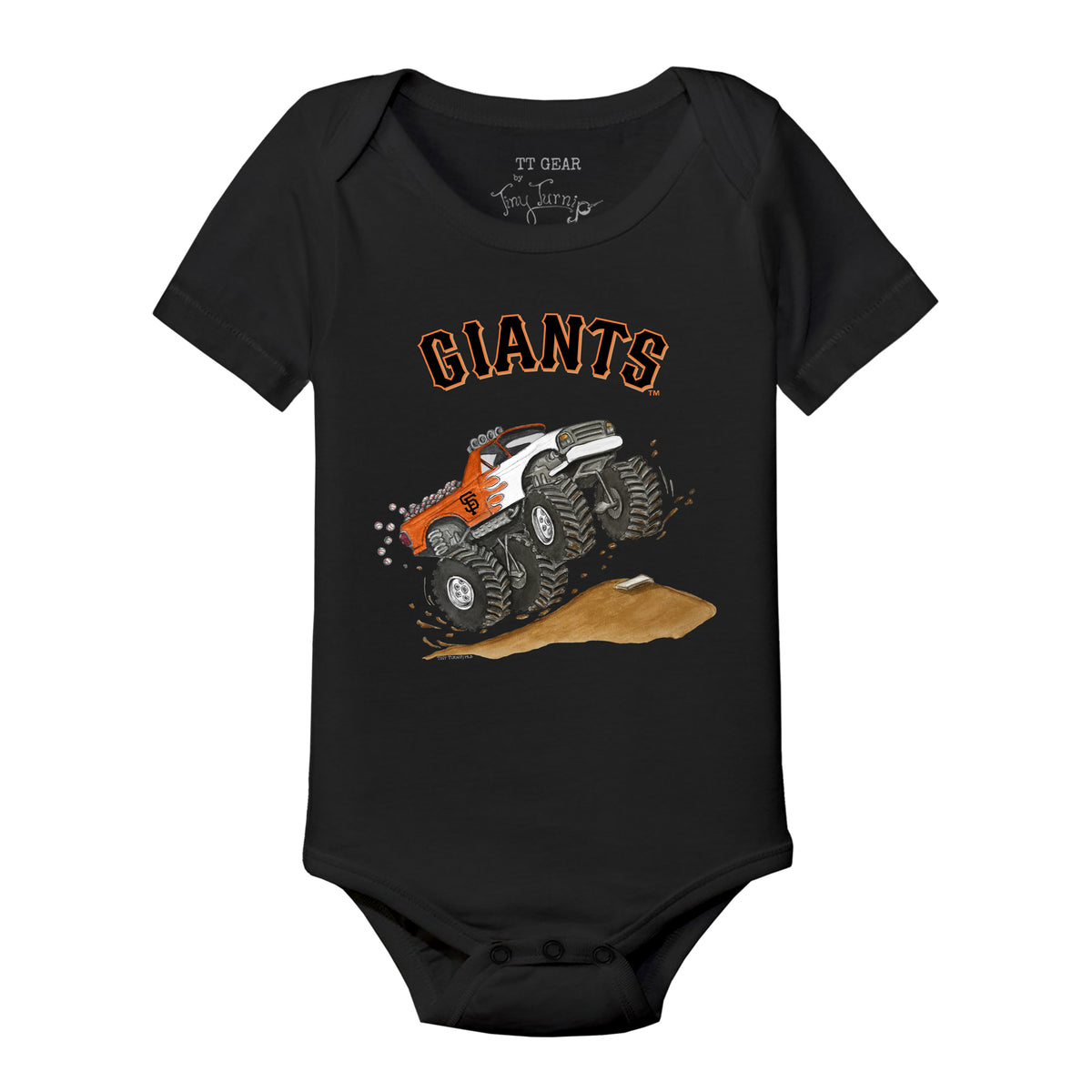 San Francisco Giants Monster Truck Short Sleeve Snapper