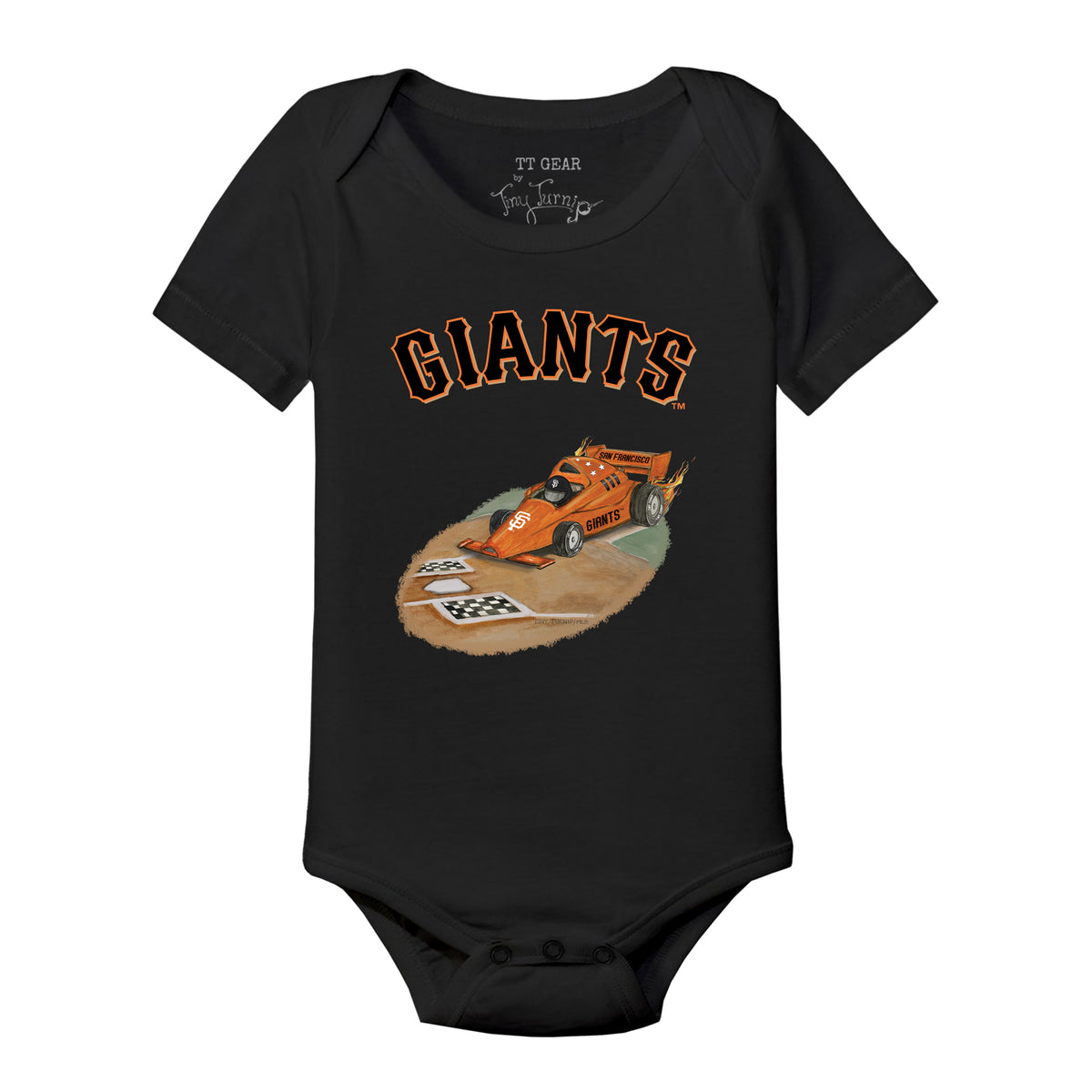 San Francisco Giants Race Car Short Sleeve Snapper