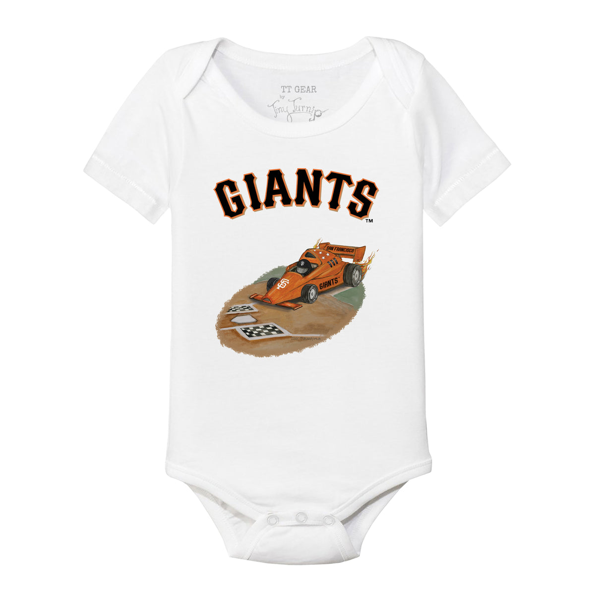 San Francisco Giants Race Car Short Sleeve Snapper