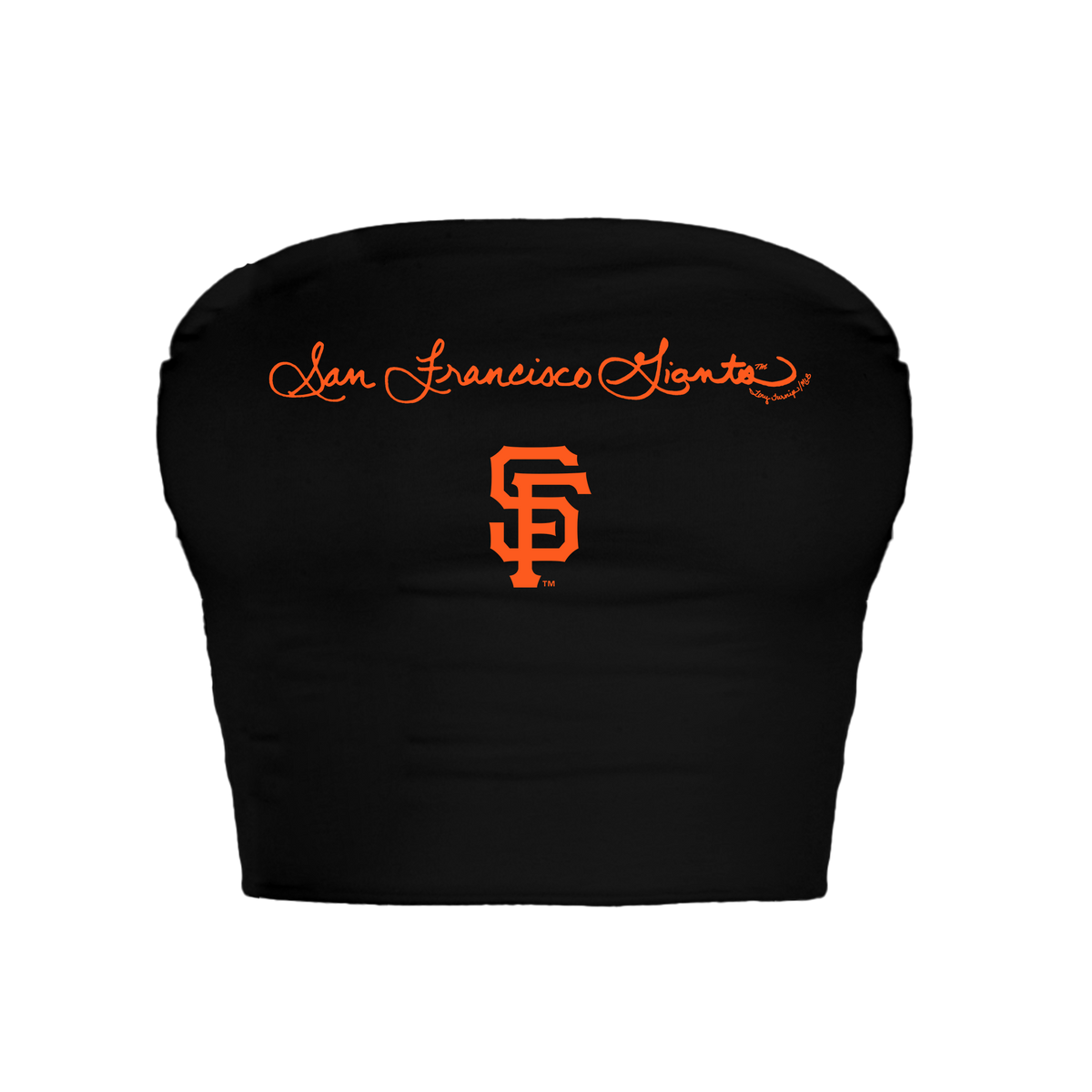 San Francisco Giants Logo Script Crop Tube Top