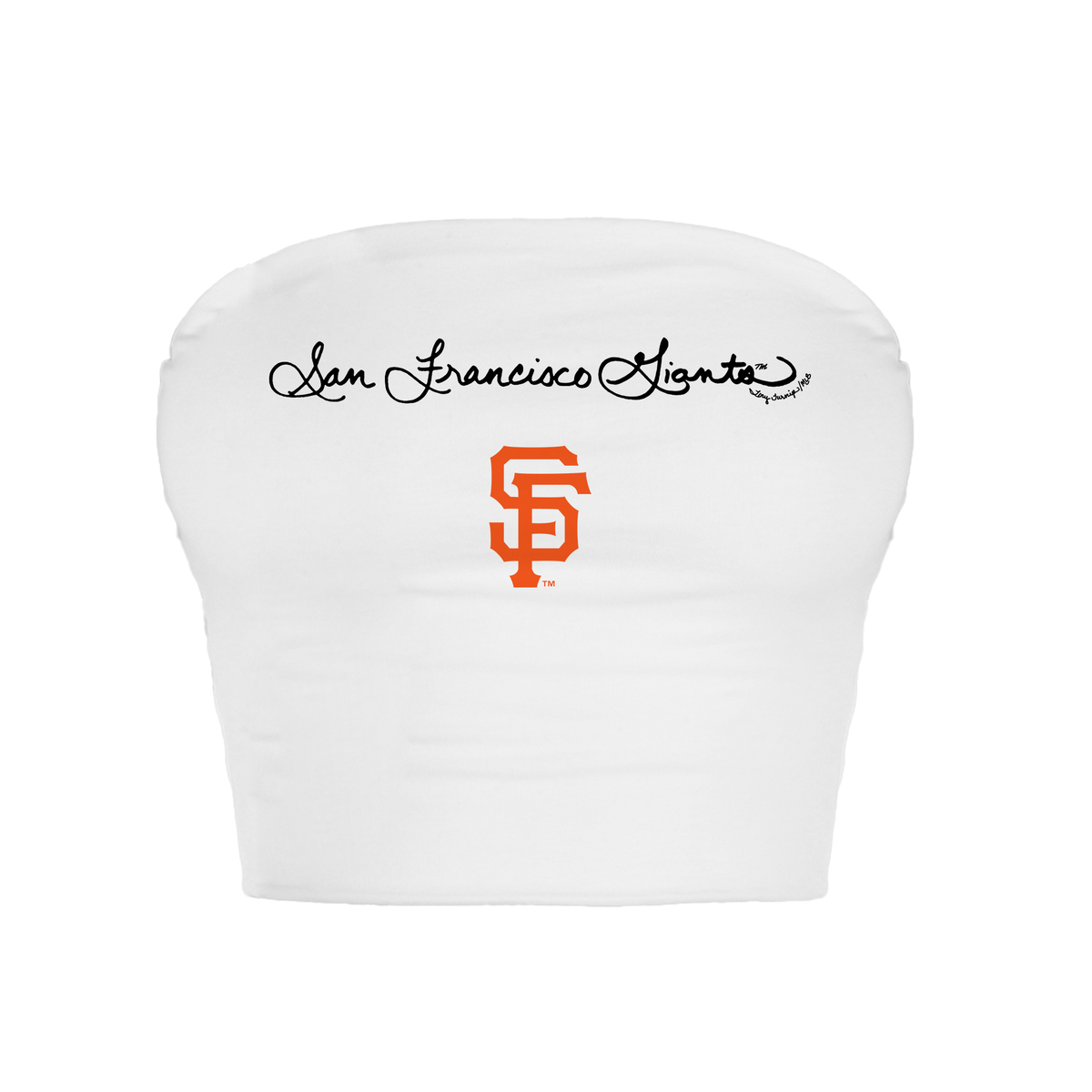 San Francisco Giants Logo Script Crop Tube Top
