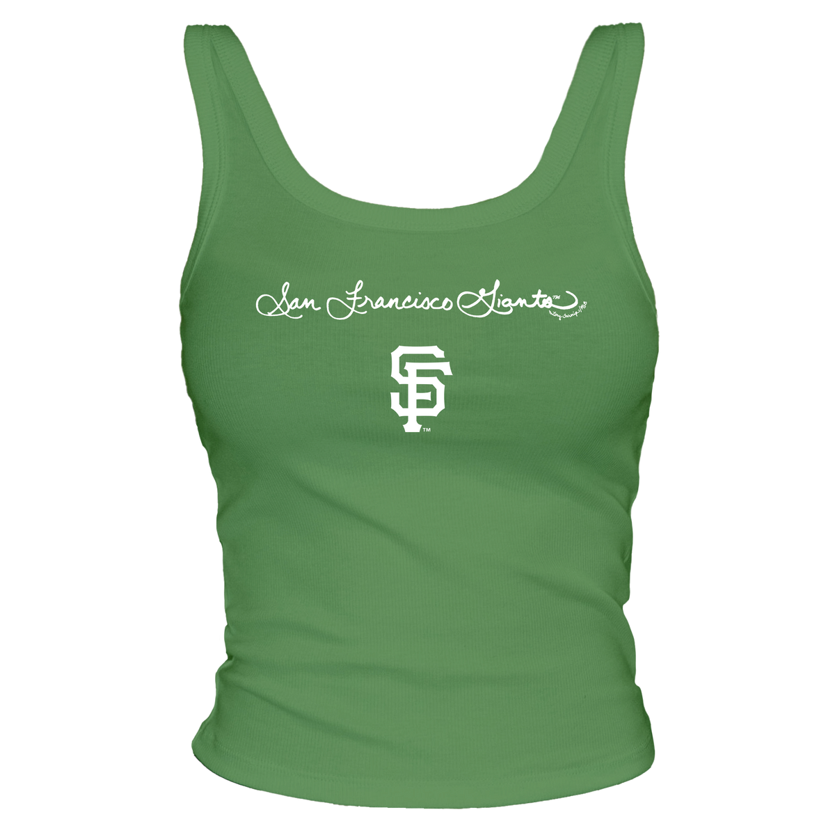 San Francisco Giants Logo Script Ribbed Tank - Tiny Turnip
