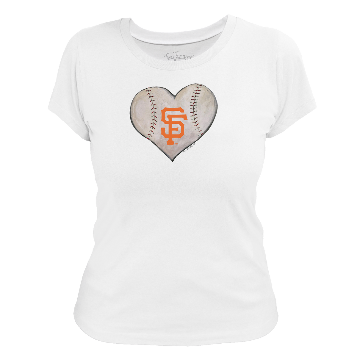 San Francisco Giants Stitched Heart Women's Tee Shirt - Tiny Turnip