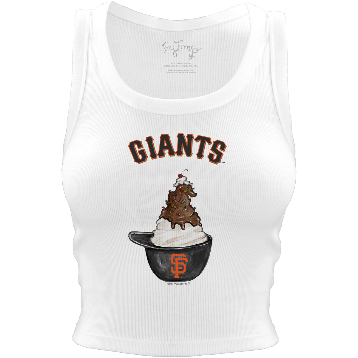 San Francisco Giants Sundae Helmet Crop Tank - Tiny Turnip