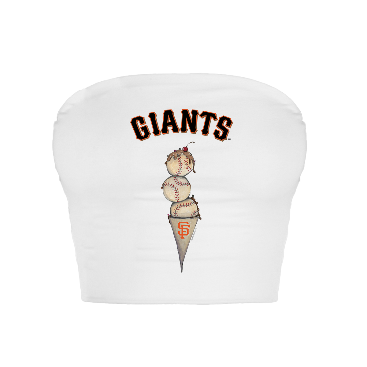 San Francisco Giants Triple Scoop Crop Tube Top