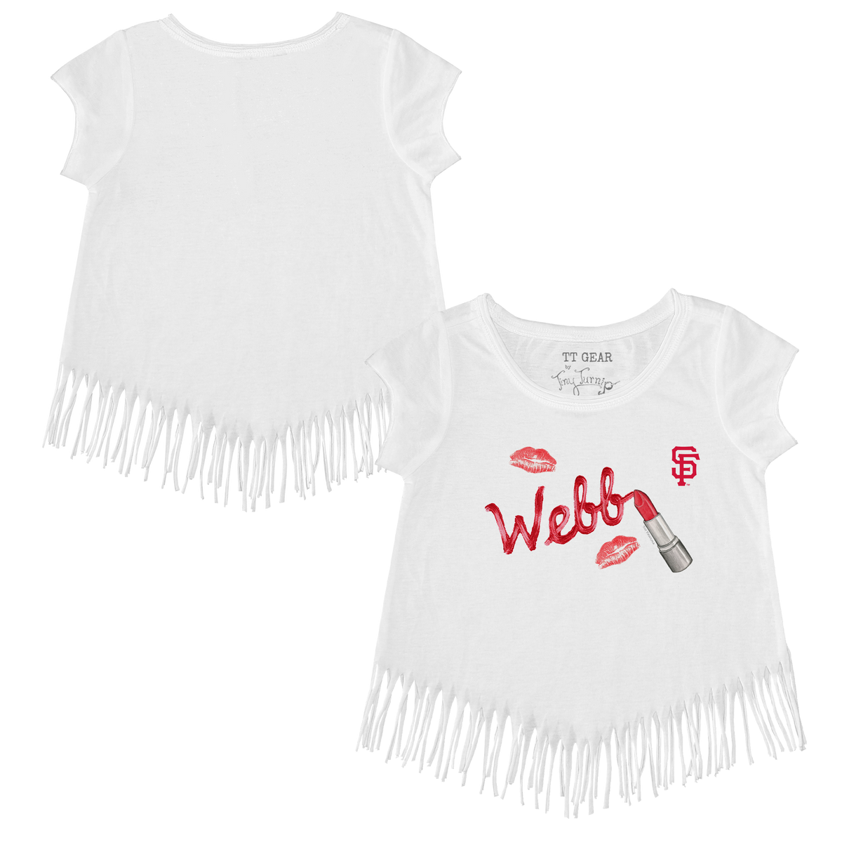 VIP MLB MLB Lipstick w/ Name - Fringe Tee - Tiny Turnip