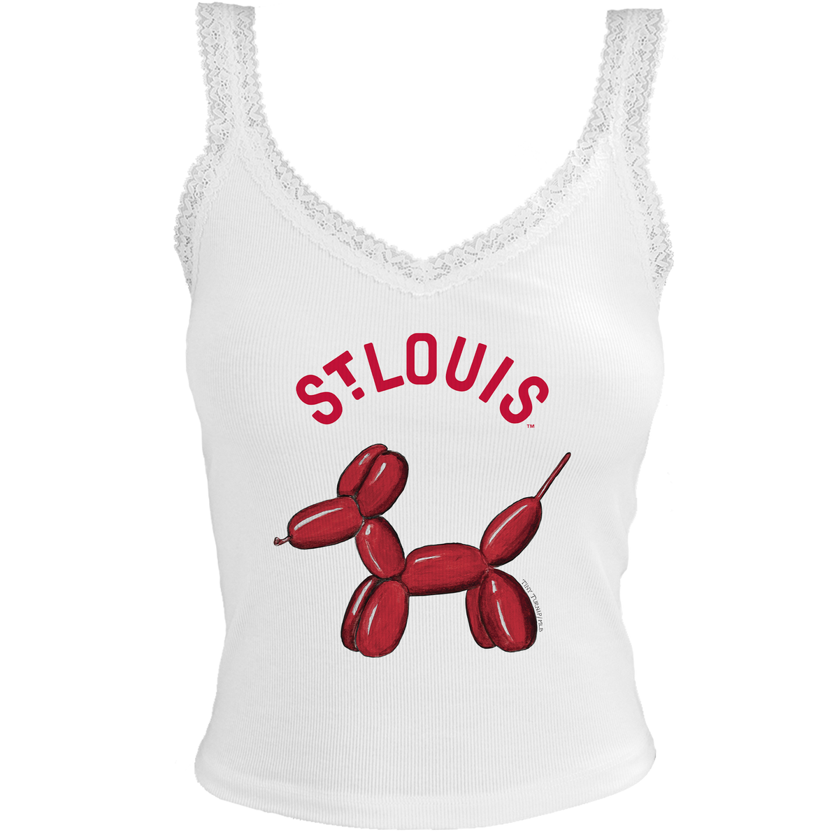 St. Louis Cardinals Balloon Dog Lace Tank