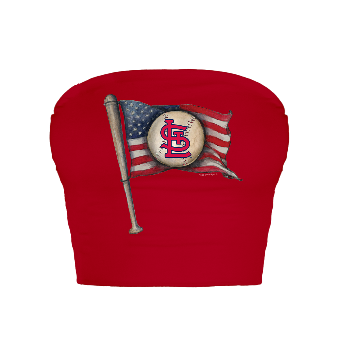 St. Louis Cardinals Baseball Flag Crop Tube Top