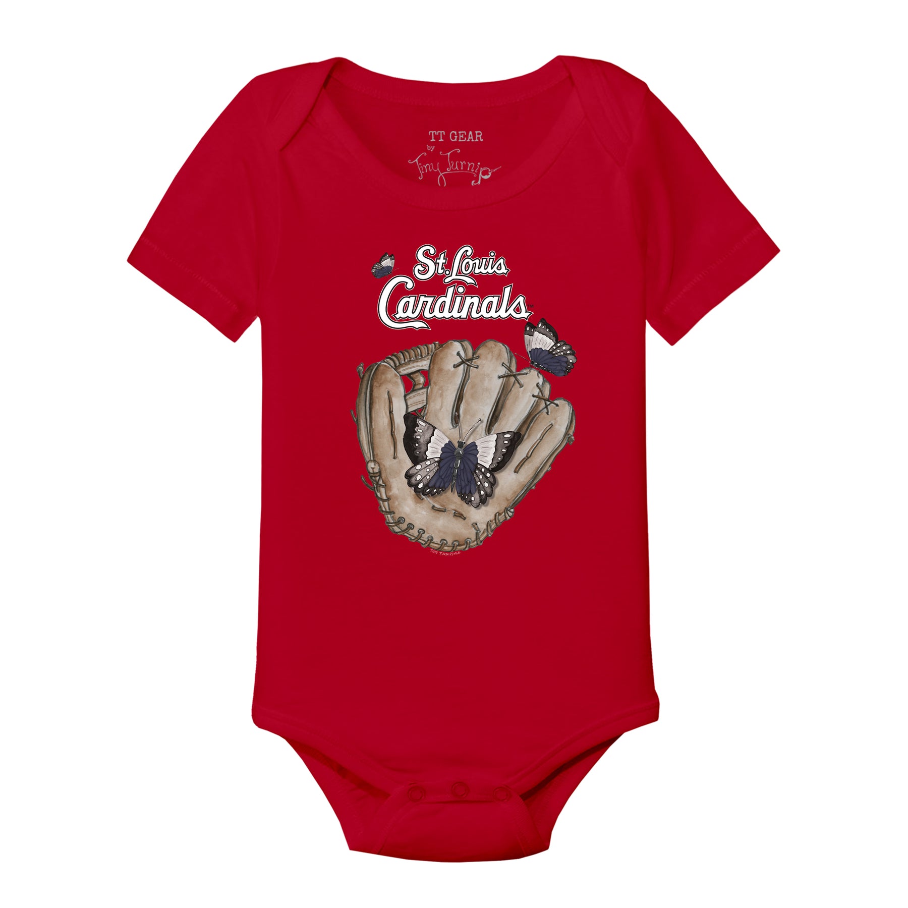 St. Louis Cardinals Butterfly Glove Short Sleeve Snapper