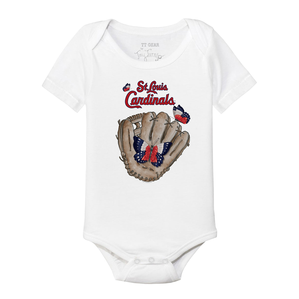 St. Louis Cardinals Butterfly Glove Short Sleeve Snapper